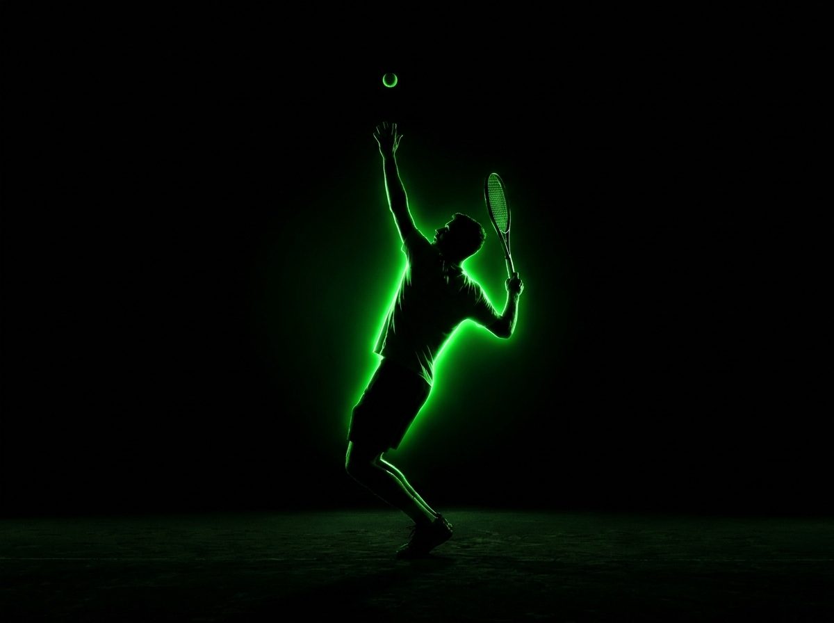 Tennis player body rotation — the kinetic chain sequence behind a powerful stroke